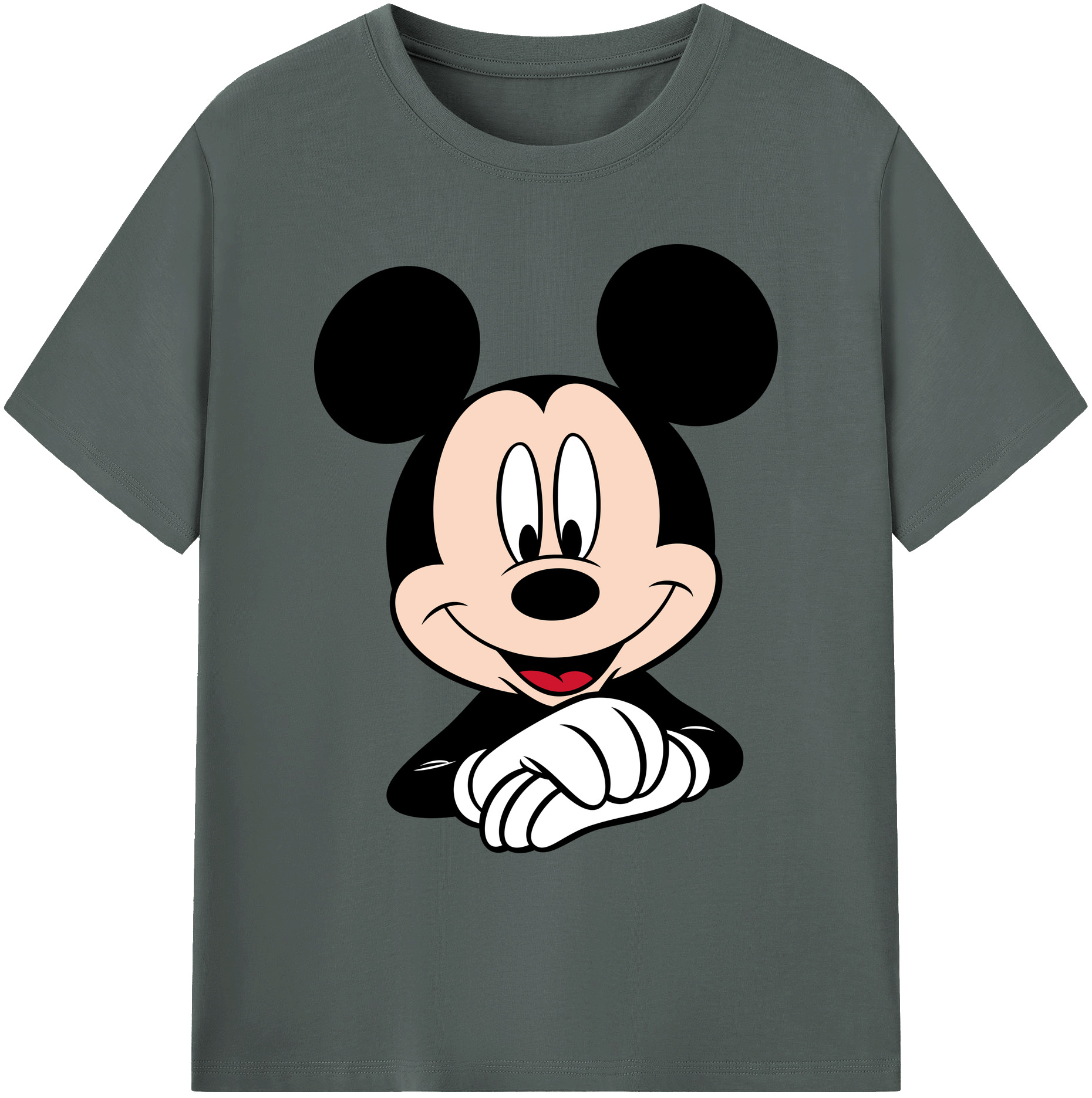 ミッキーマウス Mickey Mouse 綿100％ メンズ半袖Tシャツ｜肌触りやわらか＆通気性